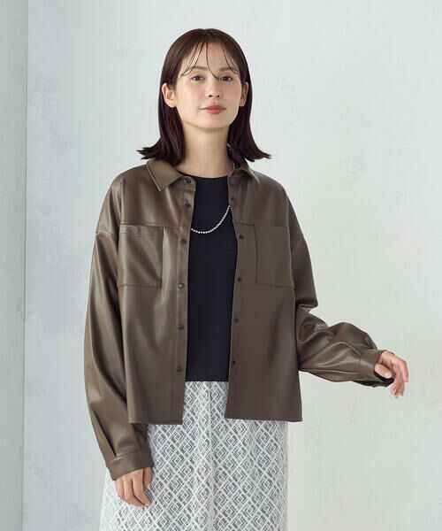 COMME CA ISM / コムサイズム シャツ・ブラウス | 合成皮革 シャツ / セットアップ対応 | 詳細10