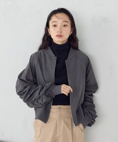 COMME CA ISM / コムサイズム ブルゾン | 袖ギャザーブルゾン