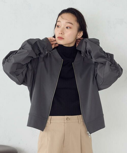 COMME CA ISM / コムサイズム ブルゾン | 袖ギャザーブルゾン | 詳細10
