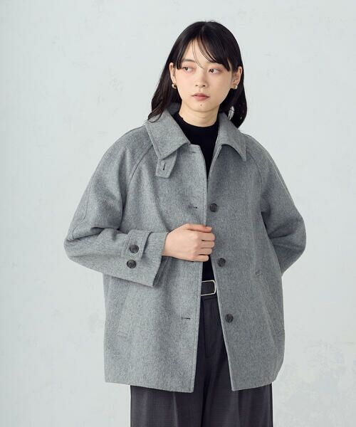 COMME CA ISM / コムサイズム ステンカラーコート | ステンカラーコクーンコート | 詳細8
