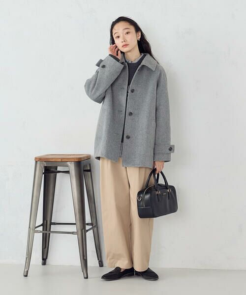 COMME CA ISM / コムサイズム ステンカラーコート | ステンカラーコクーンコート | 詳細9