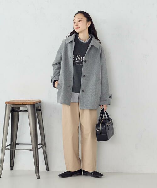 COMME CA ISM / コムサイズム ステンカラーコート | ステンカラーコクーンコート | 詳細11