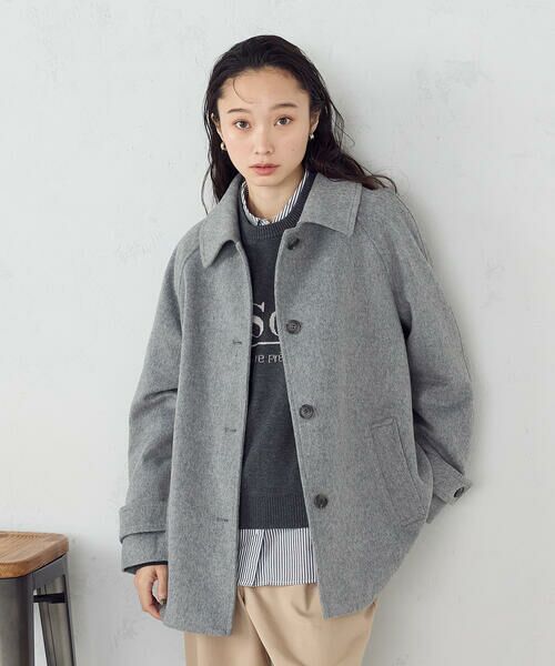 COMME CA ISM / コムサイズム ステンカラーコート | ステンカラーコクーンコート | 詳細13