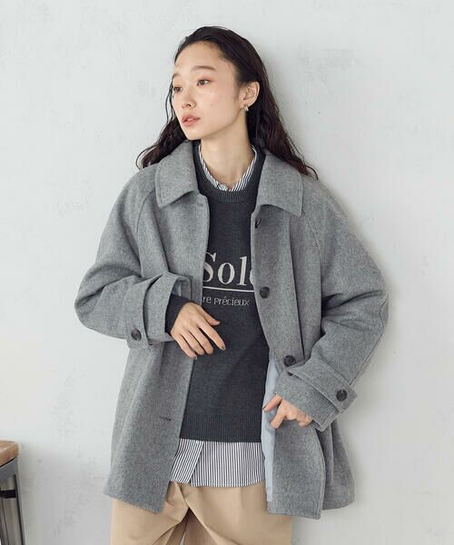 COMME CA ISM / コムサイズム ステンカラーコート | ステンカラーコクーンコート | 詳細14