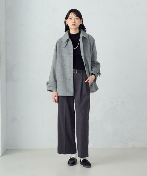 COMME CA ISM / コムサイズム ステンカラーコート | ステンカラーコクーンコート | 詳細1