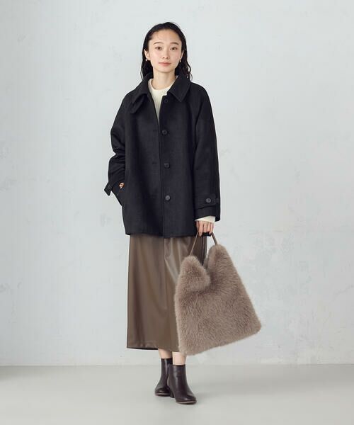 COMME CA ISM / コムサイズム ステンカラーコート | ステンカラーコクーンコート | 詳細15