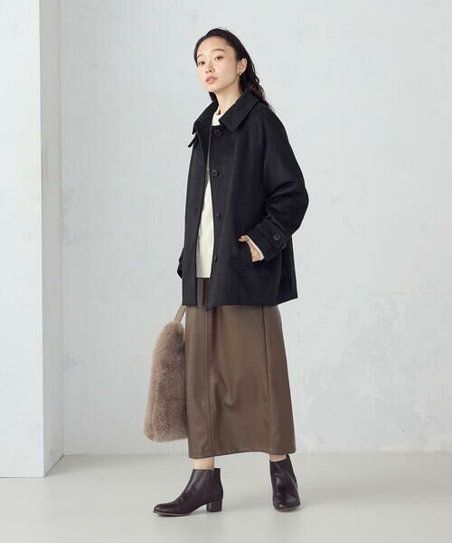 COMME CA ISM / コムサイズム ステンカラーコート | ステンカラーコクーンコート | 詳細16