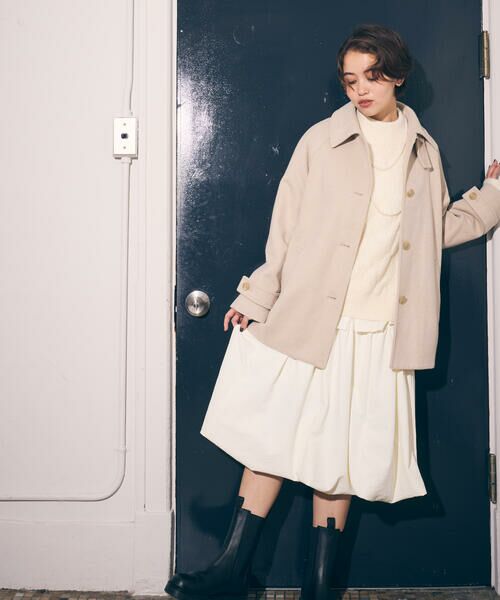 COMME CA ISM / コムサイズム ステンカラーコート | ステンカラーコクーンコート | 詳細20