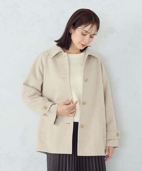 COMME CA ISM / コムサイズム ステンカラーコート | ステンカラーコクーンコート | 詳細25