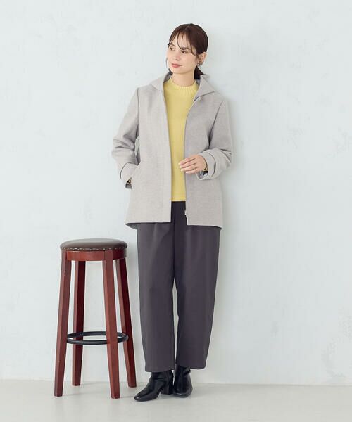 COMME CA ISM / コムサイズム ピーコート | 2WAYフーデッドショートコート | 詳細1