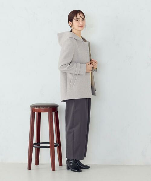 COMME CA ISM / コムサイズム ピーコート | 2WAYフーデッドショートコート | 詳細2