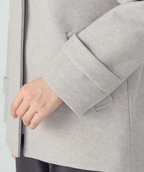 COMME CA ISM / コムサイズム ピーコート | 2WAYフーデッドショートコート | 詳細12