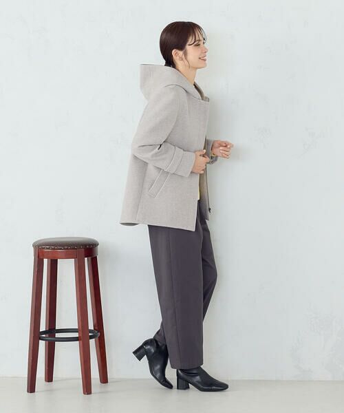 COMME CA ISM / コムサイズム ピーコート | 2WAYフーデッドショートコート | 詳細3