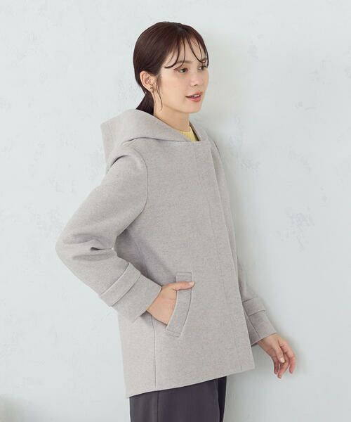 COMME CA ISM / コムサイズム ピーコート | 2WAYフーデッドショートコート | 詳細6