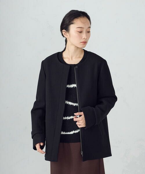 COMME CA ISM / コムサイズム ピーコート | 2WAYフーデッドショートコート | 詳細19