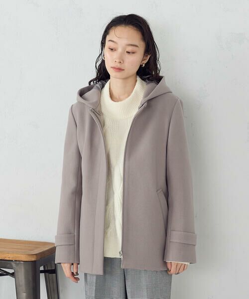 COMME CA ISM / コムサイズム ピーコート | 2WAYフーデッドショートコート | 詳細25