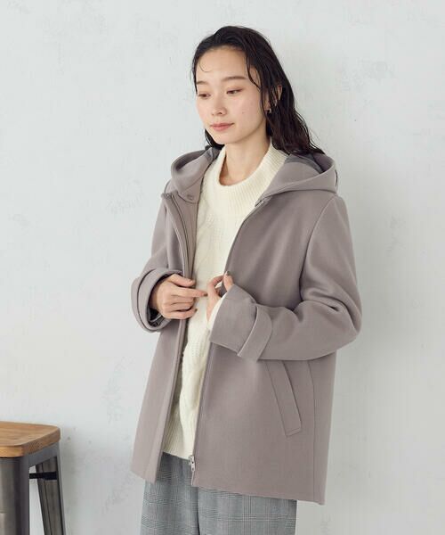 COMME CA ISM / コムサイズム ピーコート | 2WAYフーデッドショートコート | 詳細26