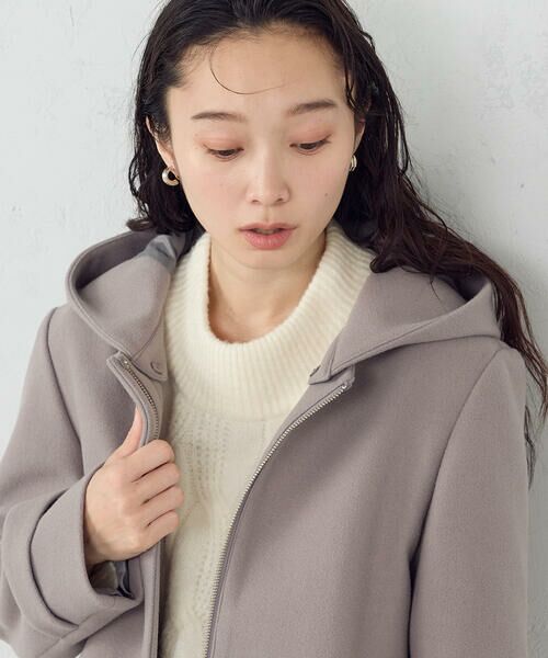 COMME CA ISM / コムサイズム ピーコート | 2WAYフーデッドショートコート | 詳細27