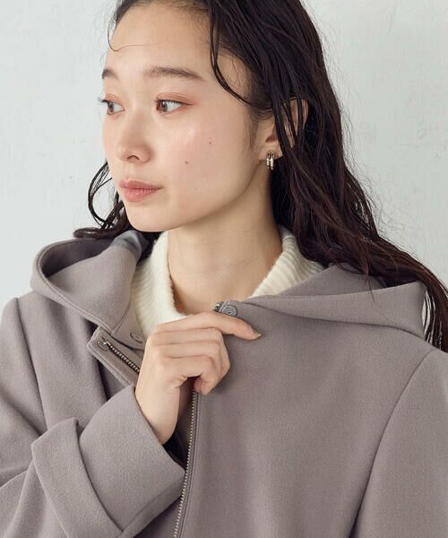 COMME CA ISM / コムサイズム ピーコート | 2WAYフーデッドショートコート | 詳細28