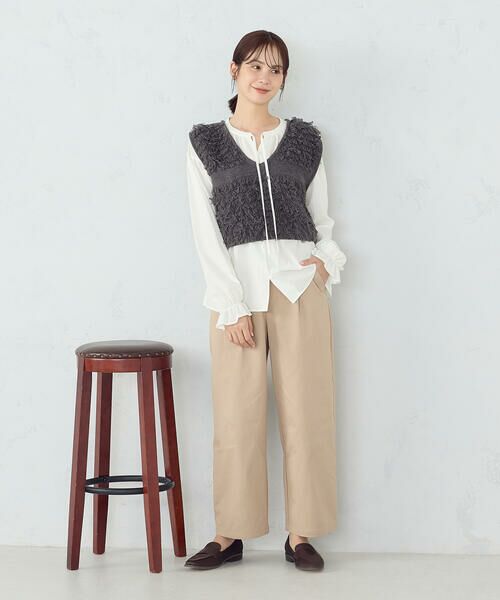 COMME CA ISM / コムサイズム ロング・マキシ丈ワンピース | 【ウォッシャブル】セットアイテム ループベスト付きレイヤードワンピース | 詳細5