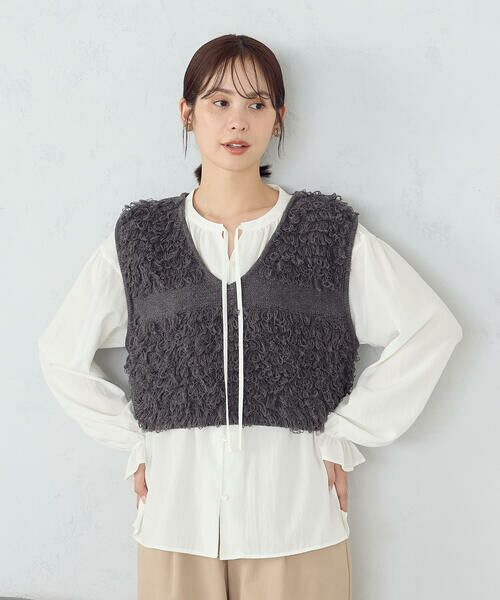 COMME CA ISM / コムサイズム ロング・マキシ丈ワンピース | 【ウォッシャブル】セットアイテム ループベスト付きレイヤードワンピース | 詳細6