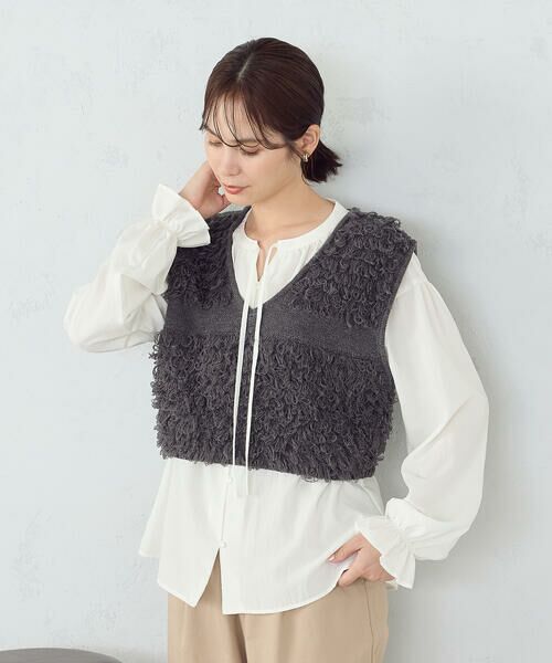 COMME CA ISM / コムサイズム ロング・マキシ丈ワンピース | 【ウォッシャブル】セットアイテム ループベスト付きレイヤードワンピース | 詳細7