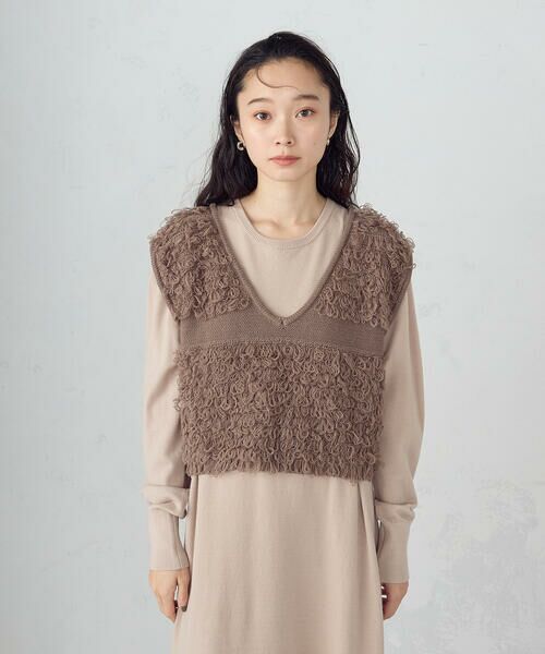 COMME CA ISM / コムサイズム ロング・マキシ丈ワンピース | 【ウォッシャブル】セットアイテム ループベスト付きレイヤードワンピース | 詳細14