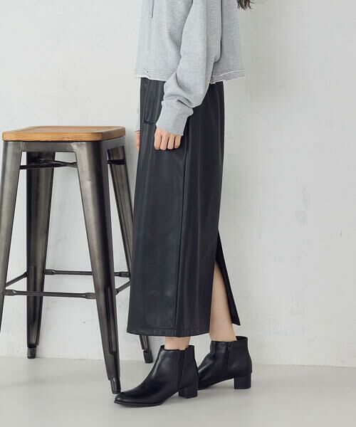 COMME CA ISM / コムサイズム ロング・マキシ丈スカート | 合成皮革 スカート / セットアップ対応 | 詳細5