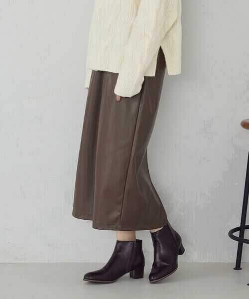 COMME CA ISM / コムサイズム ロング・マキシ丈スカート | 合成皮革 スカート / セットアップ対応 | 詳細11