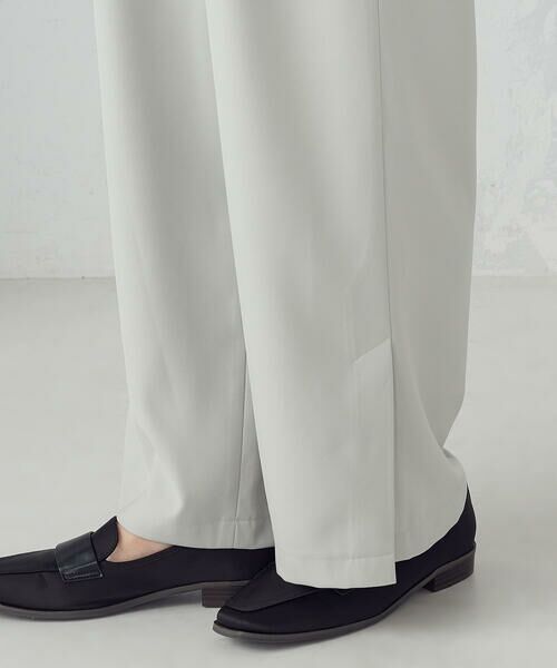 COMME CA ISM / コムサイズム その他パンツ | 裾スリットストレートシルエット イージーパンツ | 詳細12