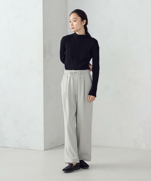 COMME CA ISM / コムサイズム その他パンツ | 裾スリットストレートシルエット イージーパンツ | 詳細3