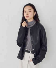 COMME CA ISM / コムサイズム カーディガン・ボレロ | 合成皮革 カーディガン / セットアップ対応