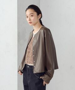 COMME CA ISM / コムサイズム カーディガン・ボレロ | 合成皮革 カーディガン / セットアップ対応