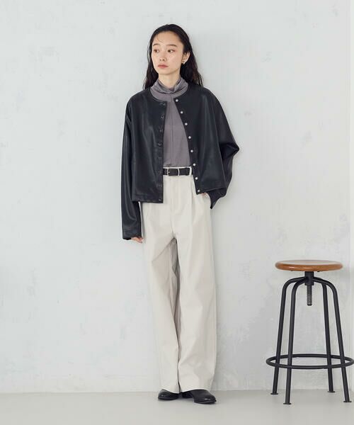 COMME CA ISM / コムサイズム カーディガン・ボレロ | 合成皮革 カーディガン / セットアップ対応 | 詳細2
