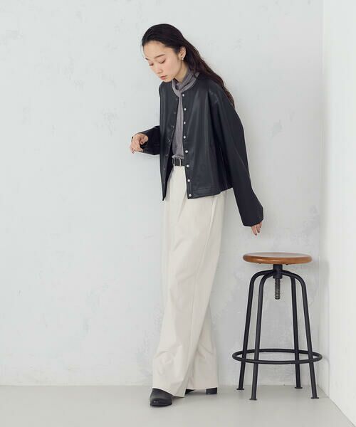 COMME CA ISM / コムサイズム カーディガン・ボレロ | 合成皮革 カーディガン / セットアップ対応 | 詳細3