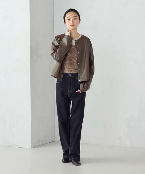 COMME CA ISM / コムサイズム カーディガン・ボレロ | 合成皮革 カーディガン / セットアップ対応 | 詳細11