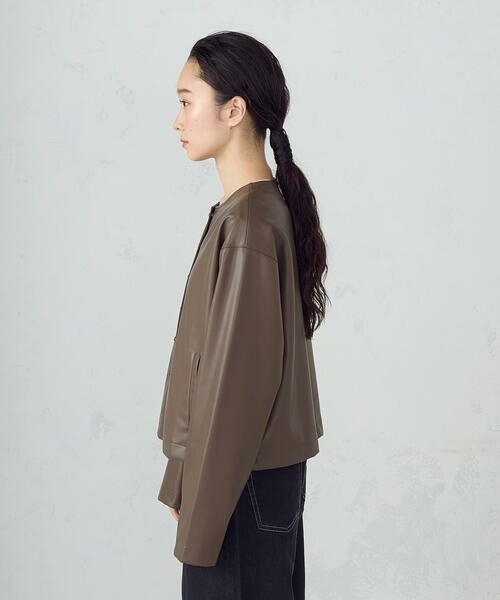 COMME CA ISM / コムサイズム カーディガン・ボレロ | 合成皮革 カーディガン / セットアップ対応 | 詳細15