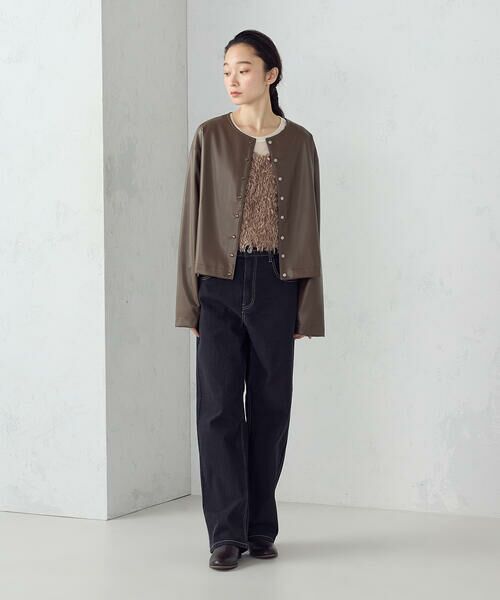COMME CA ISM / コムサイズム カーディガン・ボレロ | 合成皮革 カーディガン / セットアップ対応 | 詳細9