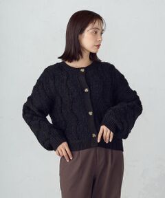 COMME CA ISM / コムサイズム カーディガン・ボレロ | ウェーブジャガード　２ＷＡＹカーディガン