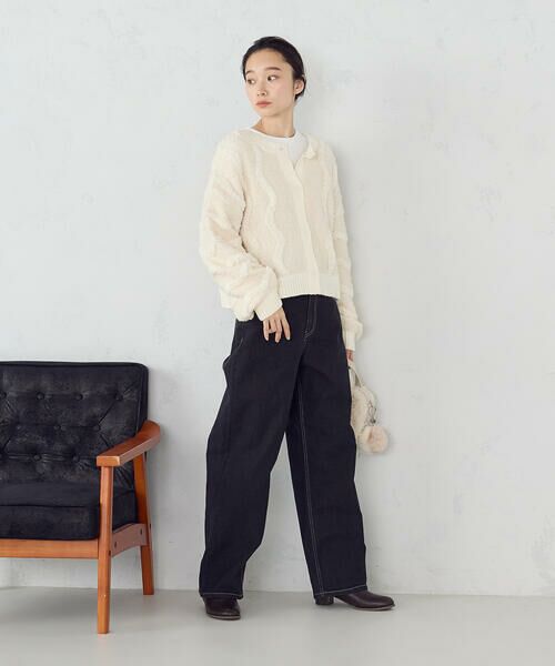 COMME CA ISM / コムサイズム カーディガン・ボレロ | ウェーブジャガード 2WAYカーディガン | 詳細2