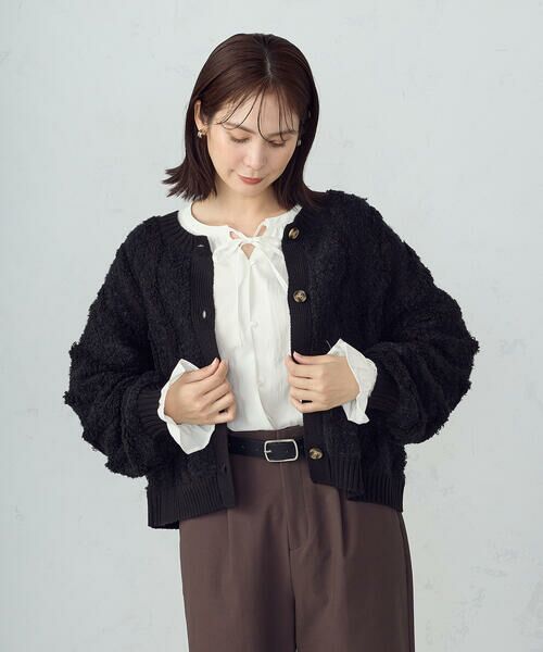 COMME CA ISM / コムサイズム カーディガン・ボレロ | ウェーブジャガード 2WAYカーディガン | 詳細19