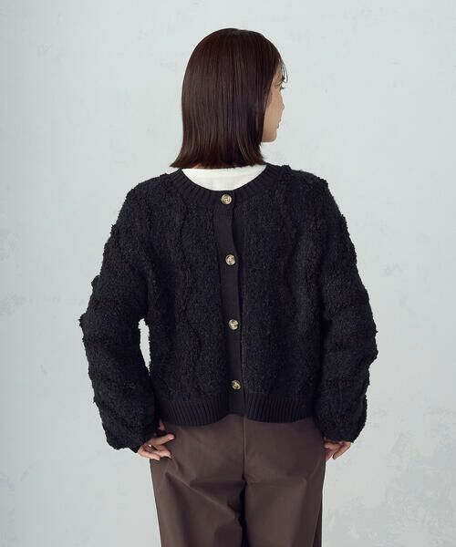 COMME CA ISM / コムサイズム カーディガン・ボレロ | ウェーブジャガード 2WAYカーディガン | 詳細25