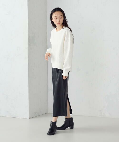 COMME CA ISM / コムサイズム スウェット | ダイヤキルト　トレーナー | 詳細1