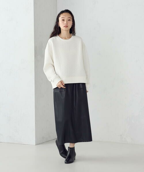 COMME CA ISM / コムサイズム スウェット | ダイヤキルト　トレーナー | 詳細2