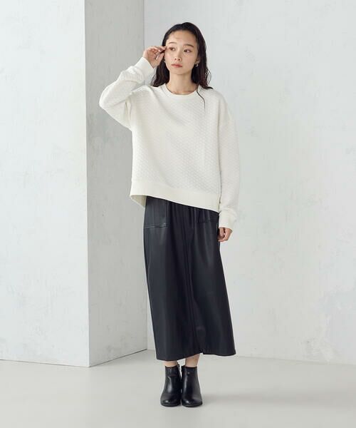 COMME CA ISM / コムサイズム スウェット | ダイヤキルト　トレーナー | 詳細3