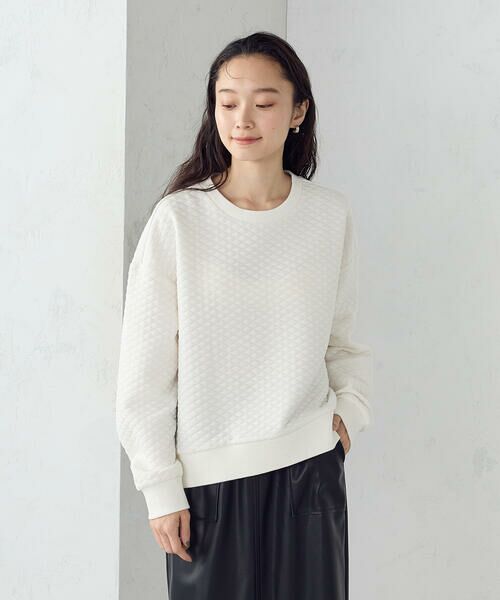 COMME CA ISM / コムサイズム スウェット | ダイヤキルト　トレーナー | 詳細4