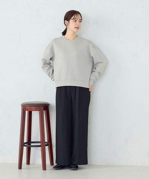COMME CA ISM / コムサイズム スウェット | ダイヤキルト　トレーナー | 詳細6