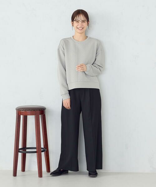 COMME CA ISM / コムサイズム スウェット | ダイヤキルト　トレーナー | 詳細7