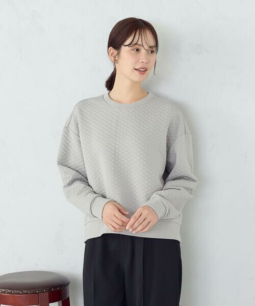 COMME CA ISM / コムサイズム スウェット | ダイヤキルト　トレーナー | 詳細8
