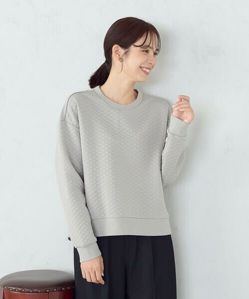 COMME CA ISM / コムサイズム スウェット | ダイヤキルト　トレーナー | 詳細9